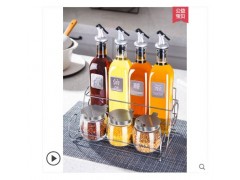 厨房调味罐盐罐玻璃罐子调料盒油壶家用调味料盒调料瓶套装组合装图2
