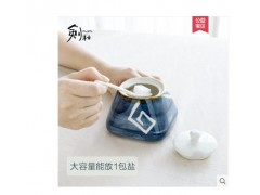 剑林 调味罐日式 套装单个带盖陶瓷家用盐罐调料盒辣椒油罐调味盒图3
