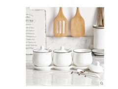 调味罐陶瓷调料罐套装调料盒瓶油盐罐三件组合装厨房用品家用收纳图2